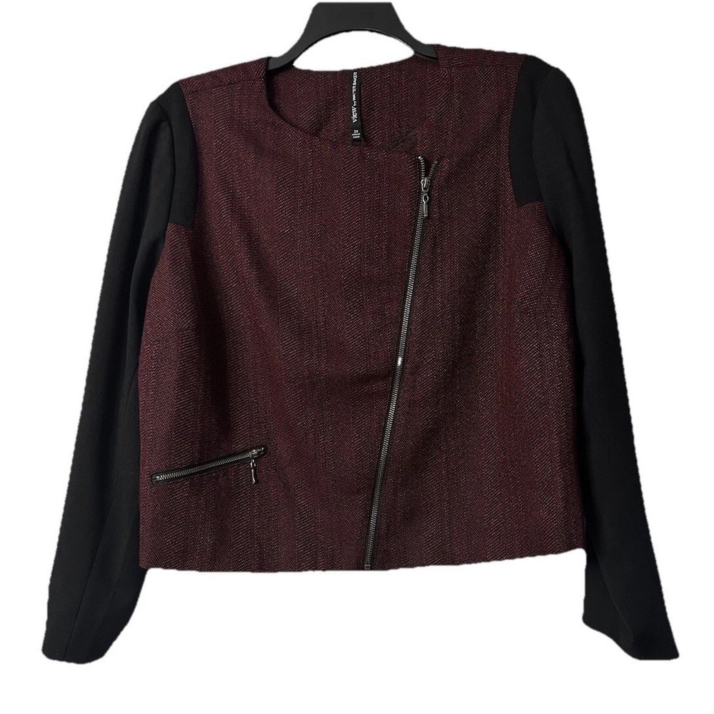 NWT View by Walter Baker‎ Womens Long Sleeve Zipped Front Jacket Coat Plus 2X
